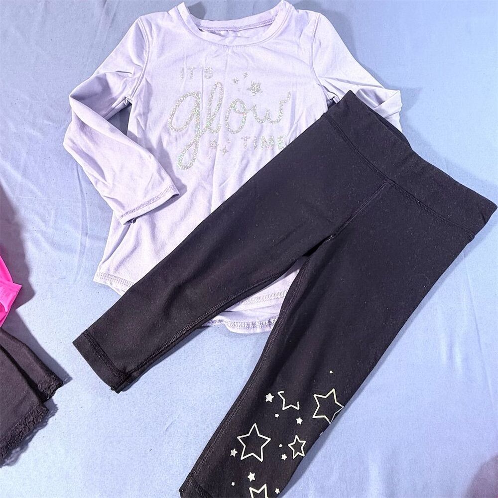 3 Sets Girls' 24 months/ 2T Pink and Purple Outfit Bundle - Picture 4 of 11